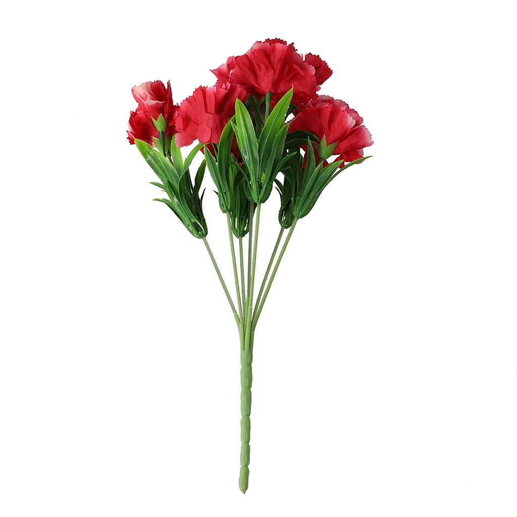 Artificial Red Geranium & Azalea Flower Bush – UV Resistant Silk Faux Outdoor Plants for Garden, Home Decor, Wedding & Event Decoration