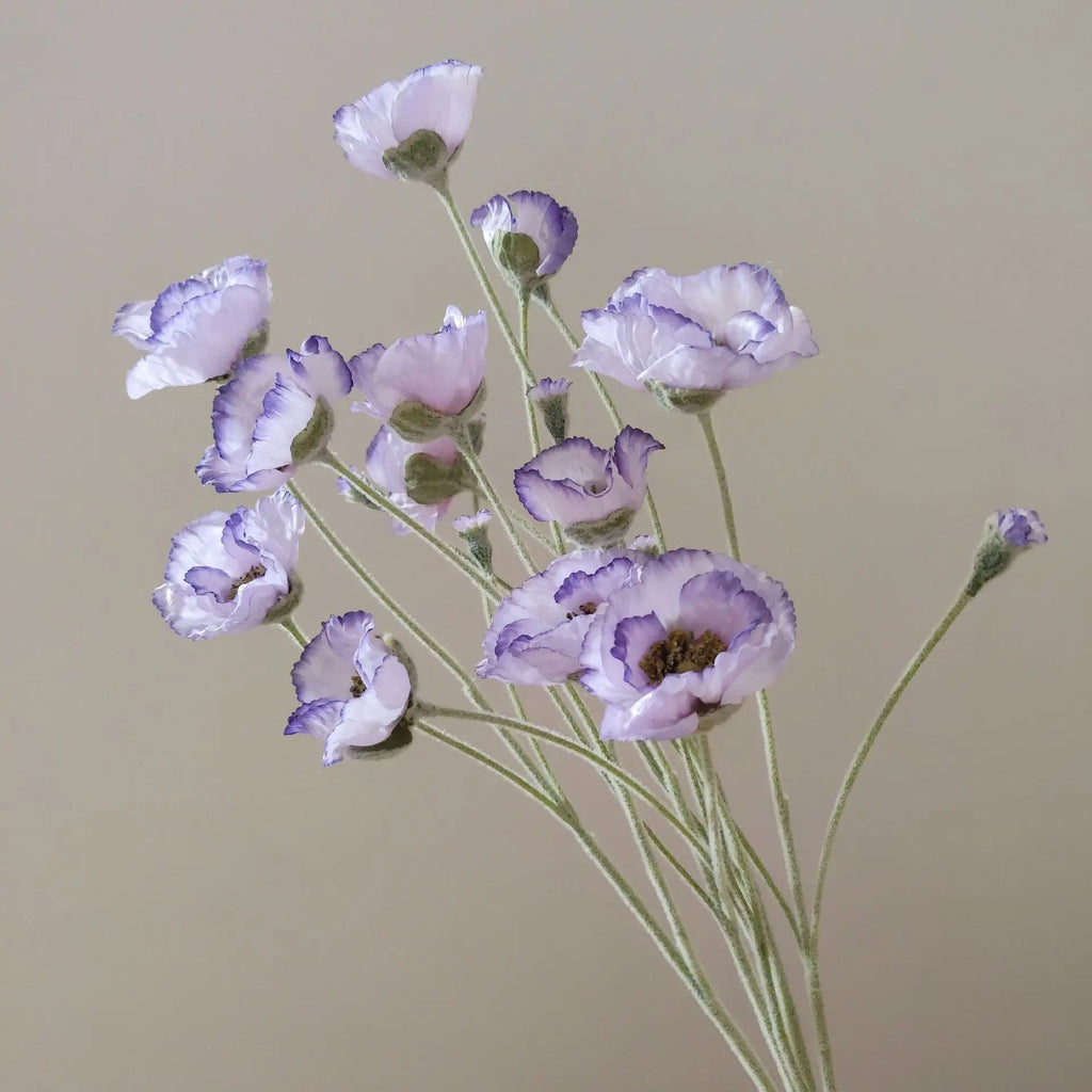 Artificial Poppy Stems – 65cm Long Faux Flowers for Wedding, DIY Decor