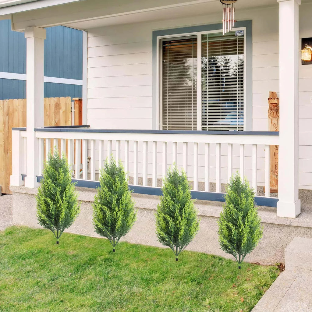 2PCS UV Resistant Artificial Bush – Outdoor Ground Stake Garden