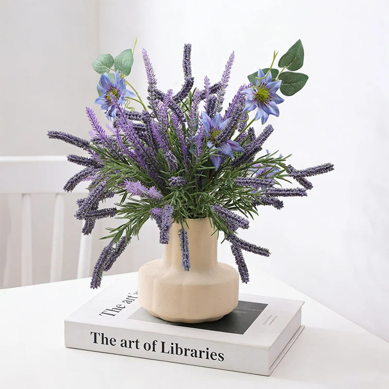 Artificial Lavender Bouquet Purple – Realistic Fake Lavender Flowers