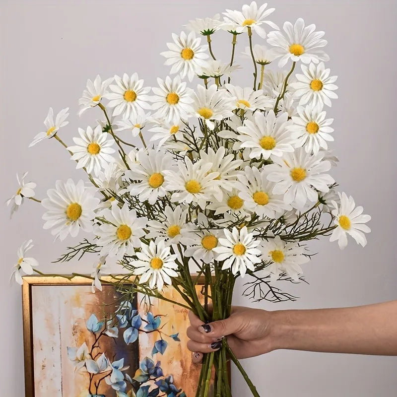 1/2/3PCS Artificial Daisy Flower Bouquet 50cm – Silk Faux Daisy Flowers Bulk
