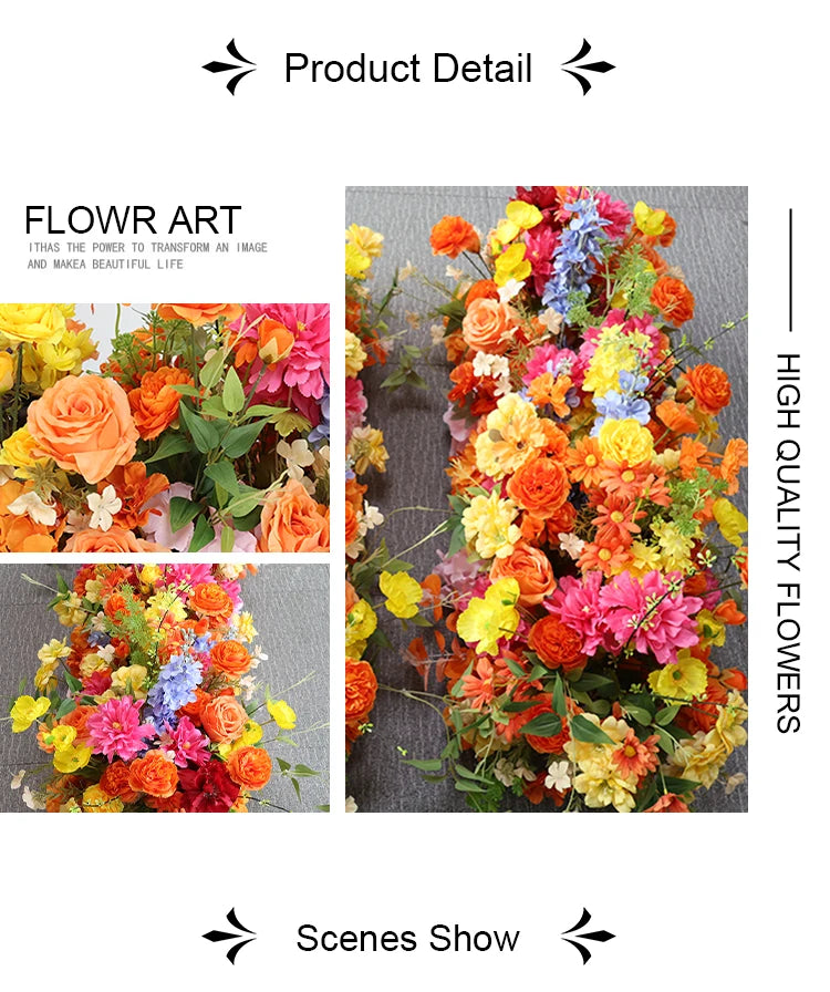 Artificial Rose & Delphinium Arch Arrangement Bulk – Silk Floral Backdrop Row