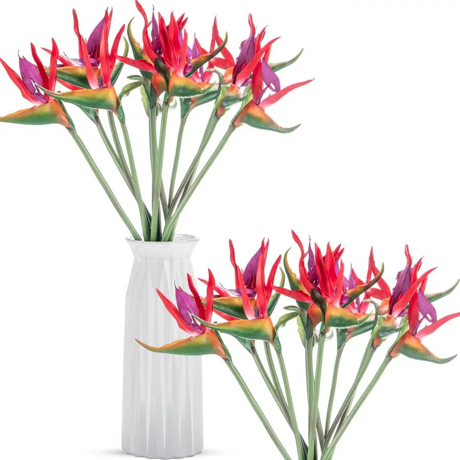 12pcs Bird of Paradise Artificial Plant – 24" Tropical Hawaiian Bouquet