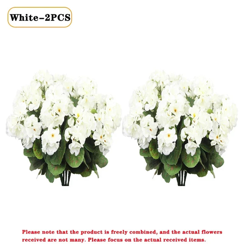 1-8PCS UV Resistant Artificial Begonia Flowers – Realistic Faux Outdoor Flower Heads for Garden, Porch, Patio, Wedding Decor & Floral Arrangements