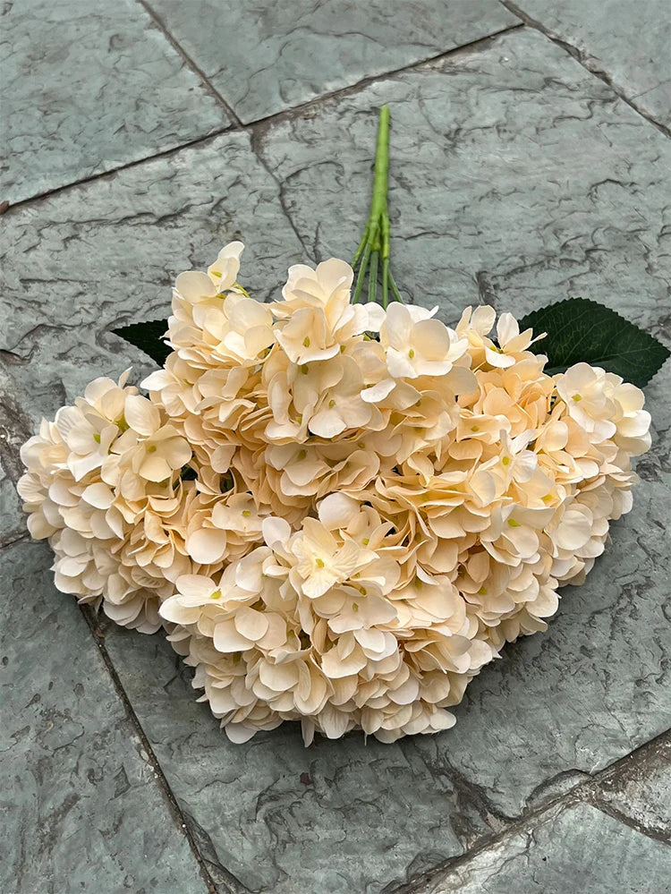 Artificial Hydrangea Bouquet – 5 Heads Silk Flowers