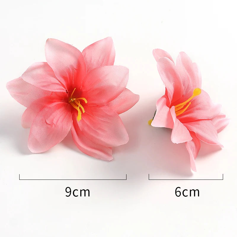 Artificial Silk Flower Heads Bulk (5/10PCS) – Artificial Carnation/Lily Flowers