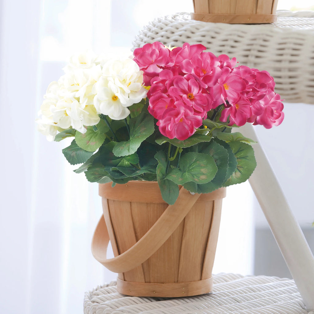 Artificial Begonia Silk Bouquet Bulk – 4/6Pcs
