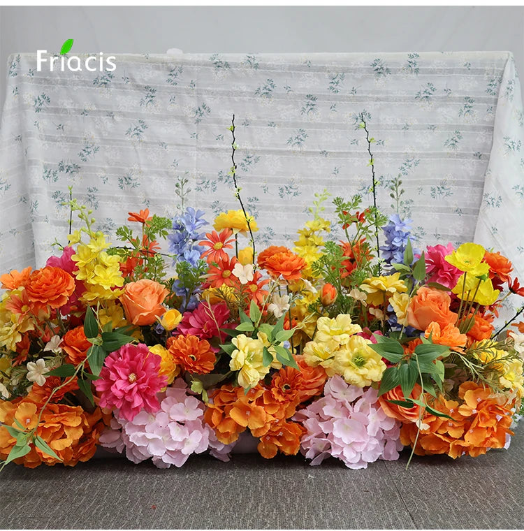 Artificial Rose & Delphinium Arch Arrangement Bulk – Silk Floral Backdrop Row