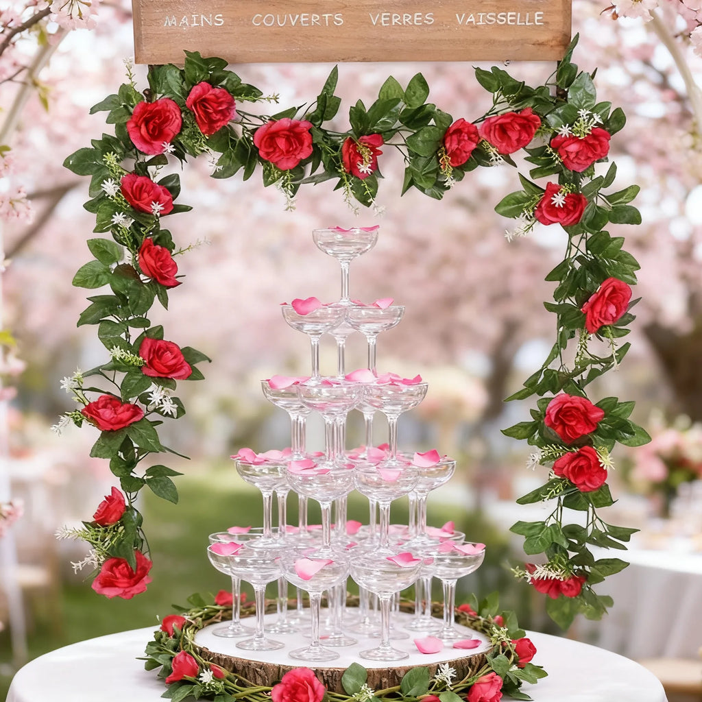 Artificial Rose Vine Silk Garland