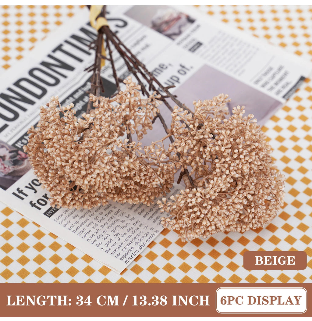 Artificial Millet Flower Bouquet Bulk – Silk Faux Rustic Grain Stems