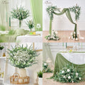 200PCS Artificial Eucalyptus & Baby’s Breath Bulk Stems