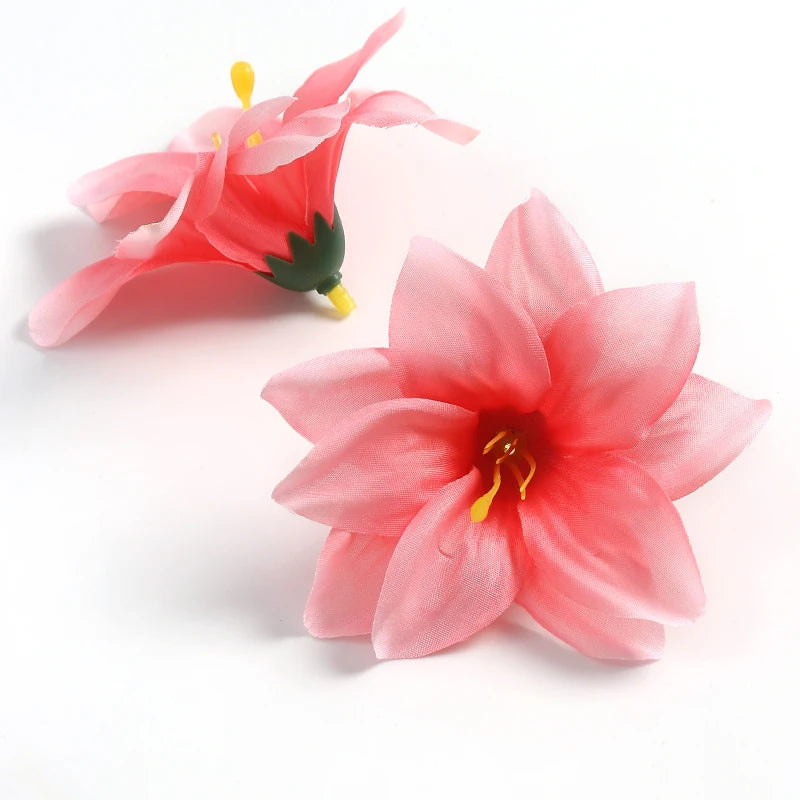 Artificial Silk Flower Heads Bulk (5/10PCS) – Artificial Carnation/Lily Flowers