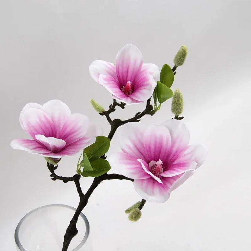 Artificial Magnolia Branch Bulk – 3-Head Real Touch Faux Flowers