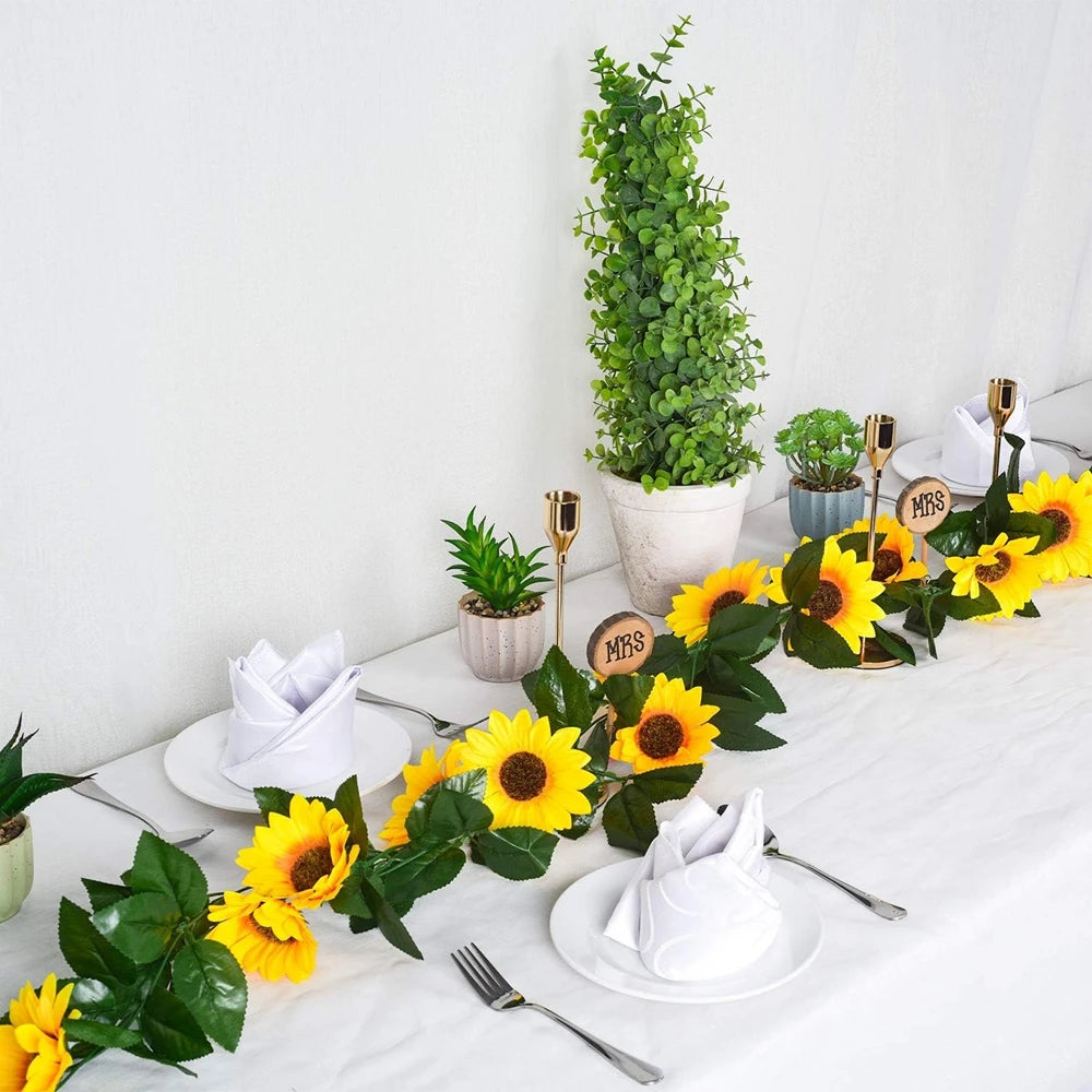 Artificial Sunflower Vine Garland – Hanging Wreath