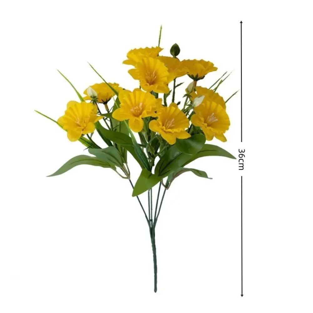 Artificial Daffodil Bouquet – Silk Multi-Head Floral Arrangement