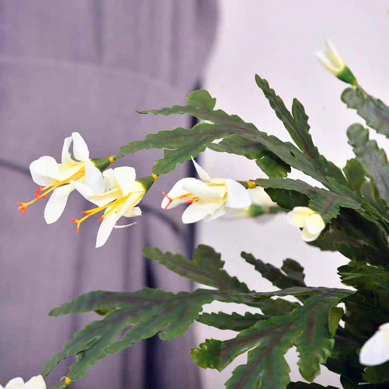 Artificial Crab Claw Orchid Flower Bulk – 50cm Real Touch Phalaenopsis Faux Orchid Branch