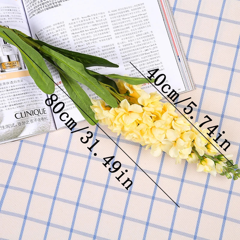 Artificial Hyacinth Flowers Bulk with Green Leaves – Violet Silk Faux Hyacinth Branch