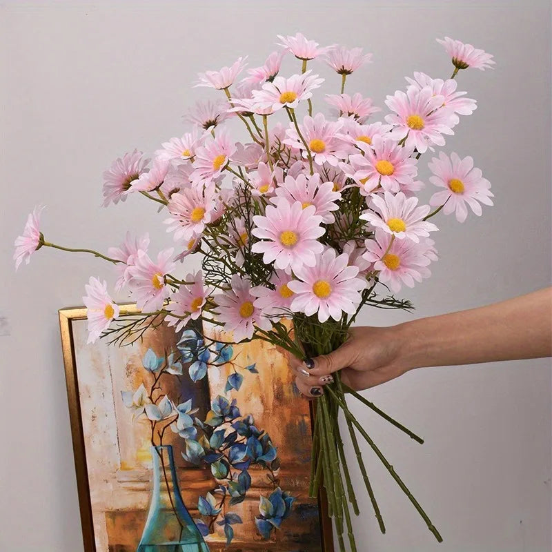 1/2/3PCS Artificial Daisy Flower Bouquet 50cm – Silk Faux Daisy Flowers Bulk
