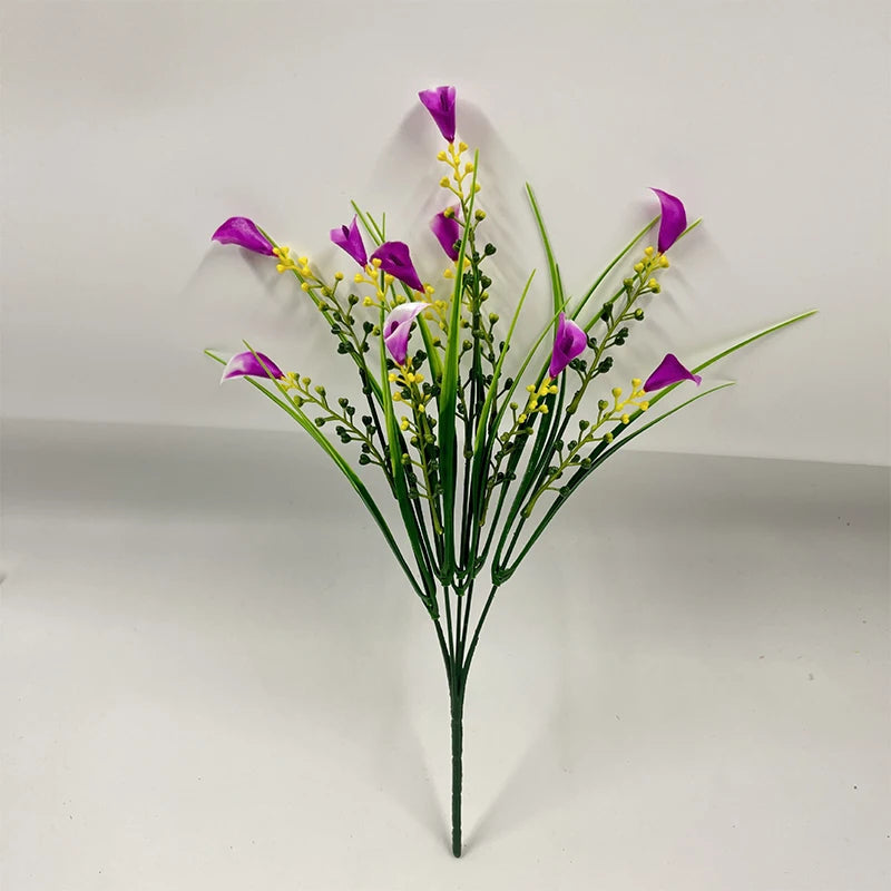 35cm Artificial Calla Lily Bouquet – Realistic Faux Calla Lily Flowers for Home Decor, Wedding Centerpieces, Indoor Floral Arrangements, Garden Decorations