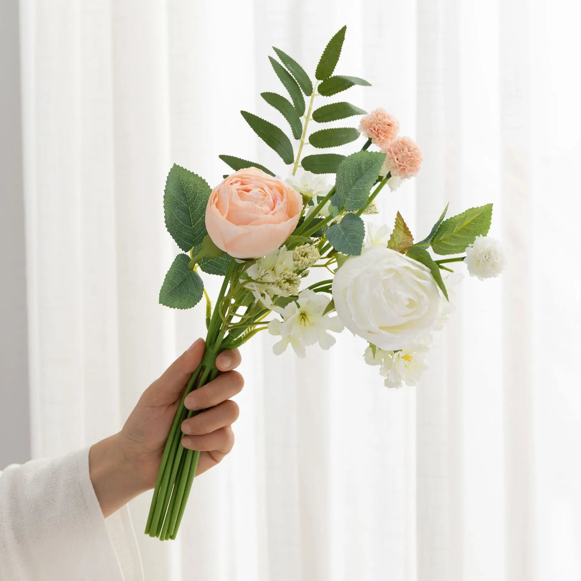 Artificial Rose Peony Variety Flower Bouquet – Fake Roses