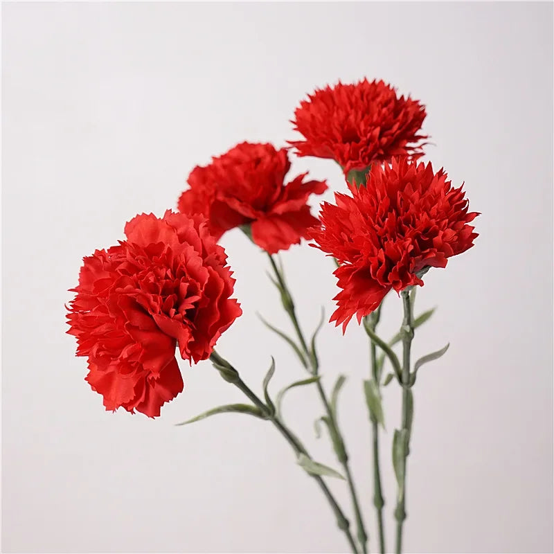 10PCS Real Touch Artificial Carnation Flowers – Latex