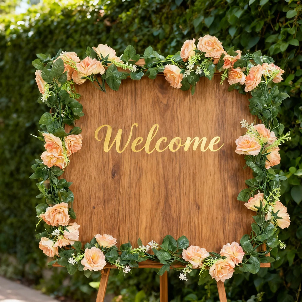 Artificial Rose Vine Silk Garland