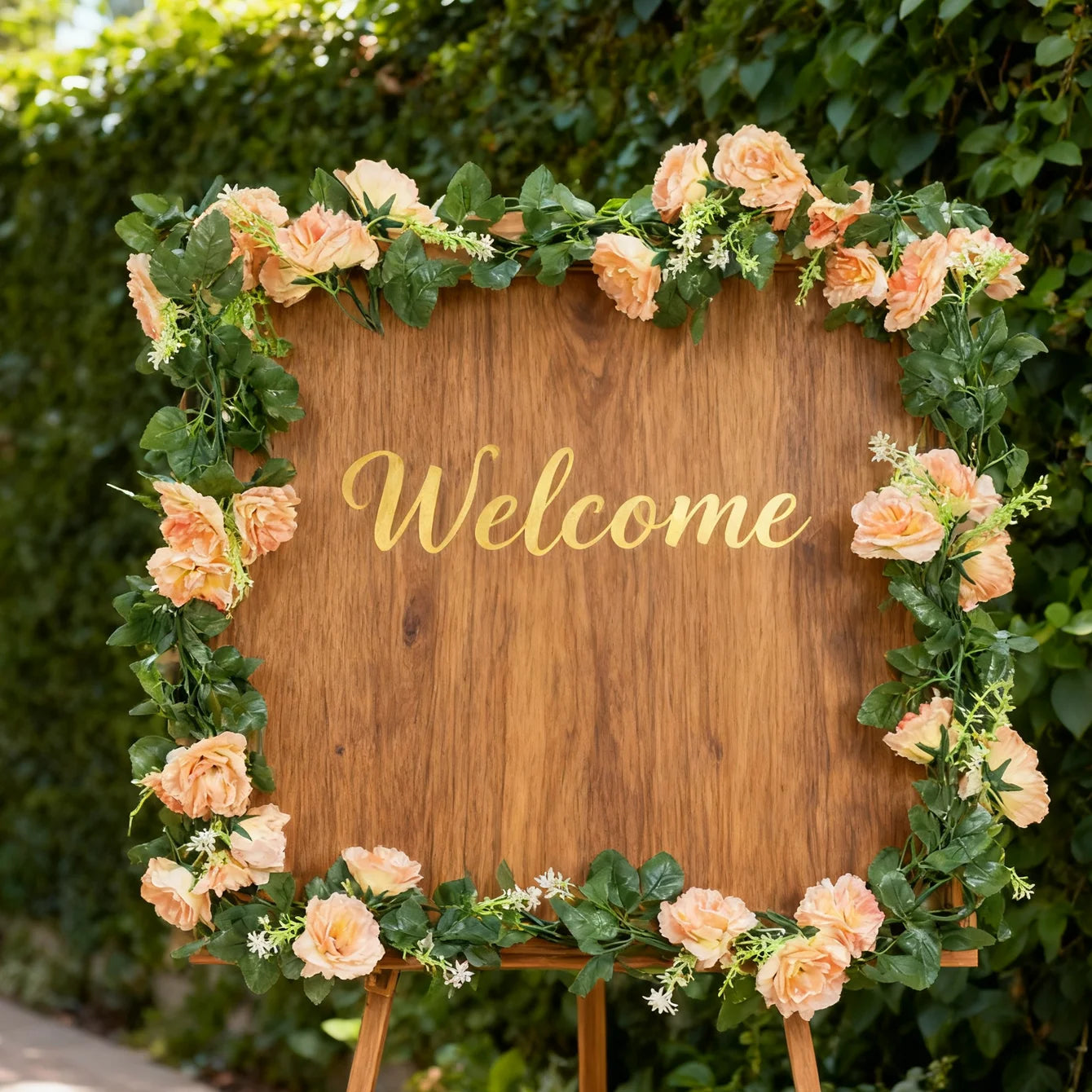 Artificial Rose Vine Silk Garland