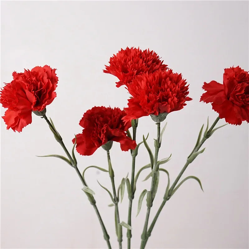 10PCS Real Touch Artificial Carnation Flowers – Latex