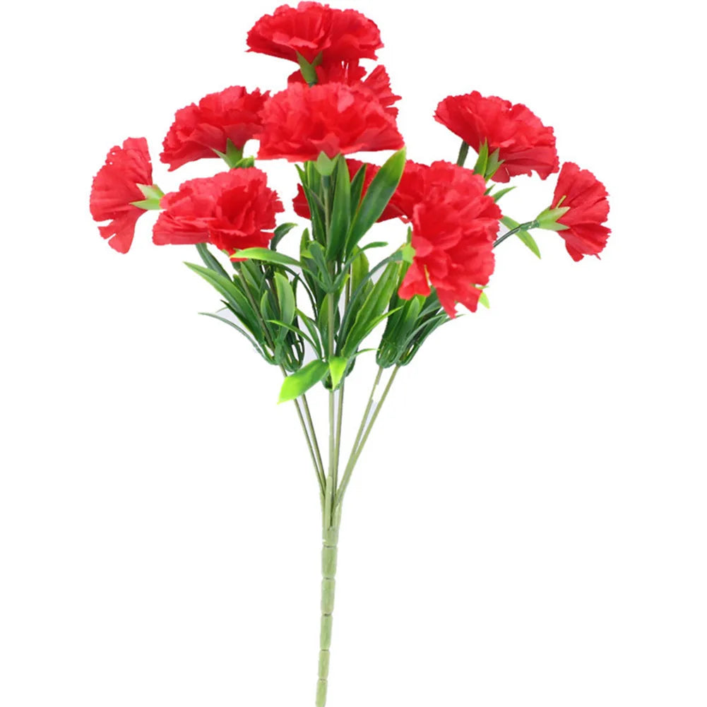 Artificial Red Geranium & Azalea Flower Bush – UV Resistant Silk Faux Outdoor Plants for Garden, Home Decor, Wedding & Event Decoration