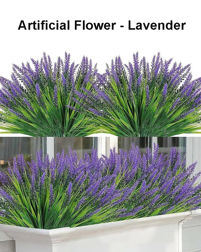 Artificial Lavender Grass Stems Bulk – Realistic Lavender Plants for Indoor & Outdoor
