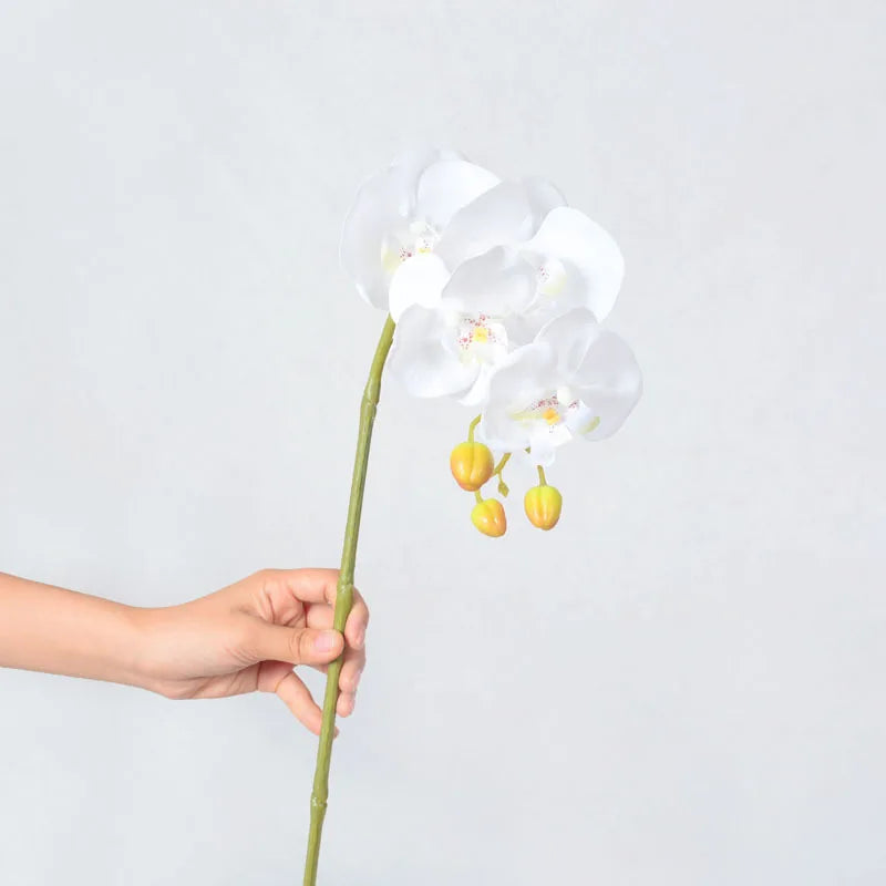 Artificial Butterfly Orchid Stem – 9-Head 98cm Faux Moth Orchid Branch