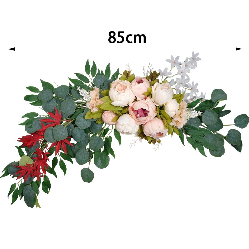 Artificial Champagne Peony & Rose Arch Wreath Bulk – Faux Floral Garland