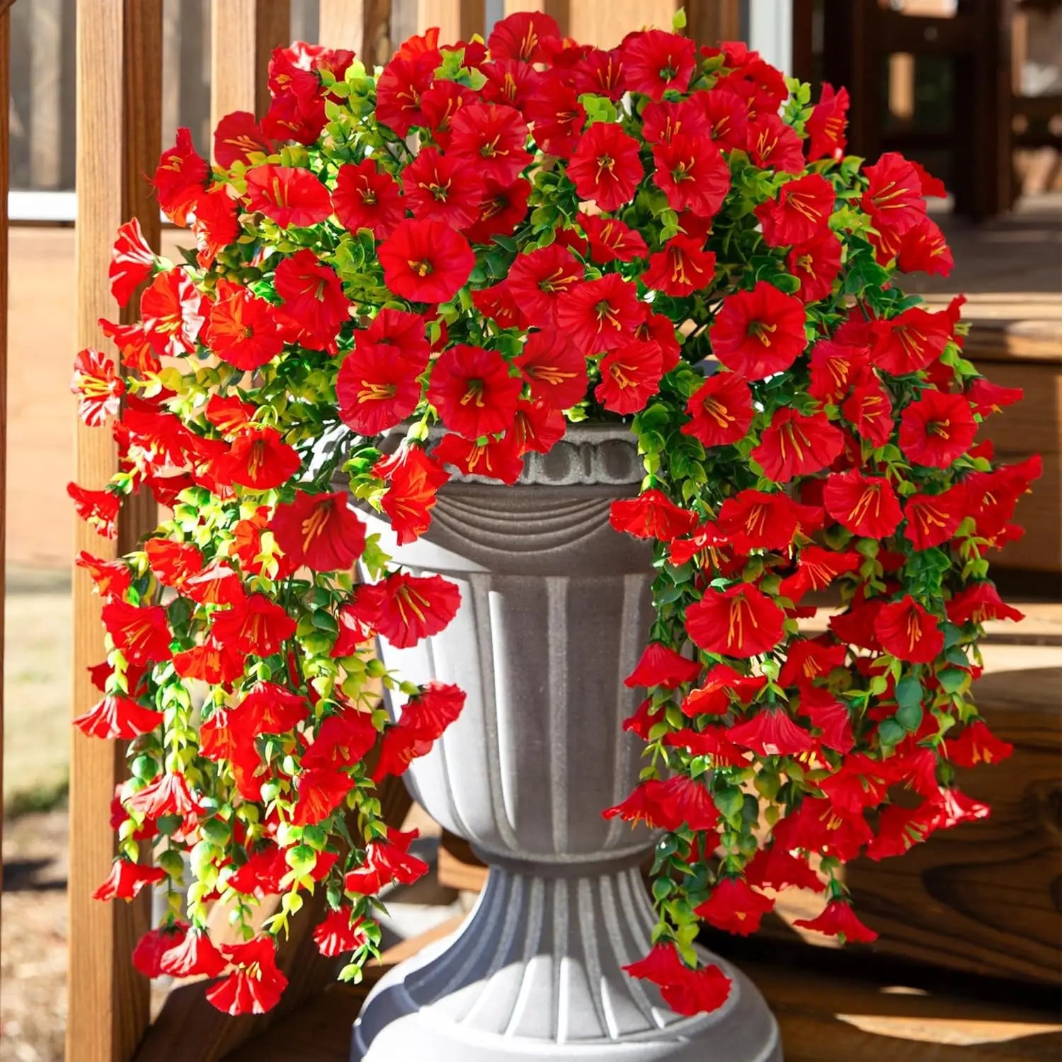 Artificial Morning Glory Flower Vine – Silk Hanging Floral Garland for Wedding Arch, Outdoor Garden Decor, Valentine’s Day Wreath, DIY Home Decorations