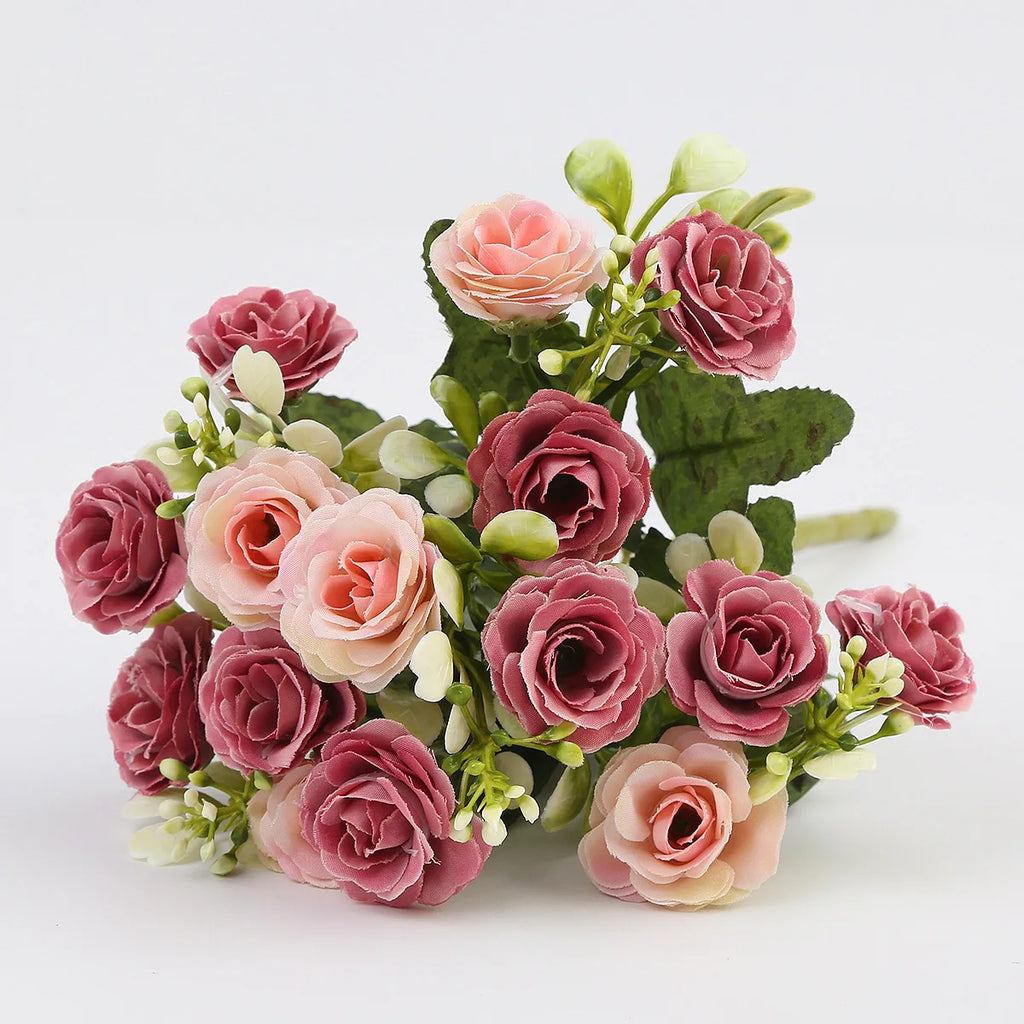 44CM Artificial Dandelion & Peony Bouquet Bulk – Faux Floral Arrangement White Pink