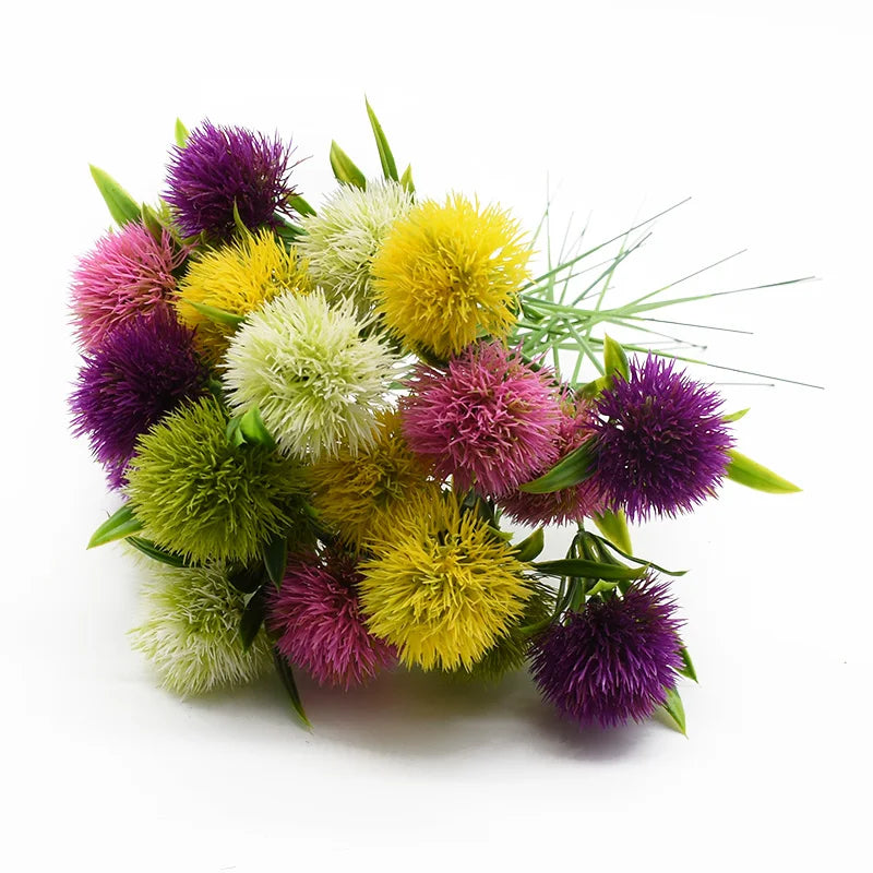 Artificial Dandelion Flowers Bouquet – Realistic Plastic Faux Dandelion Plants