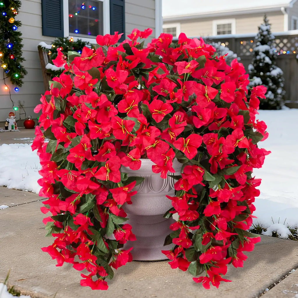 Artificial Outdoor Hanging Flowers – Geranium Morning Glory Bougainvillea Garland