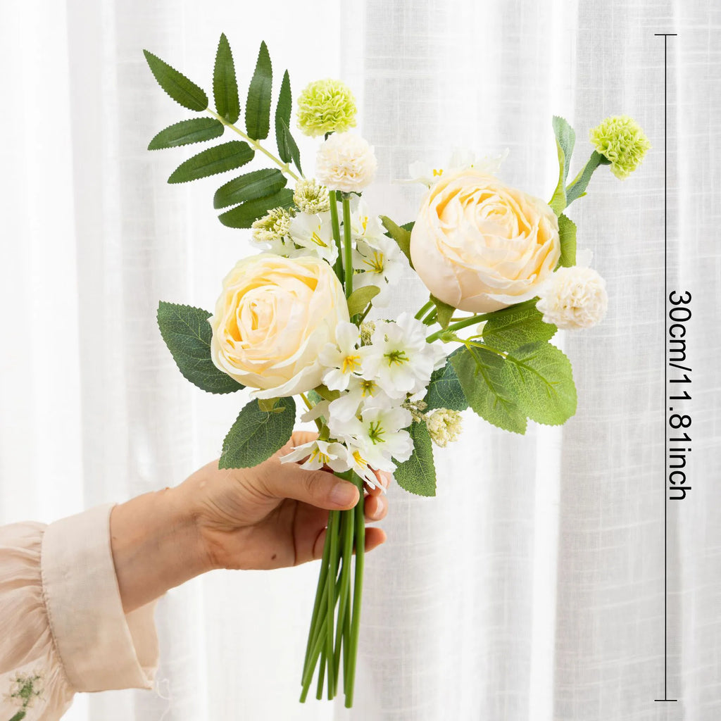 Artificial Rose Peony Variety Flower Bouquet – Fake Roses