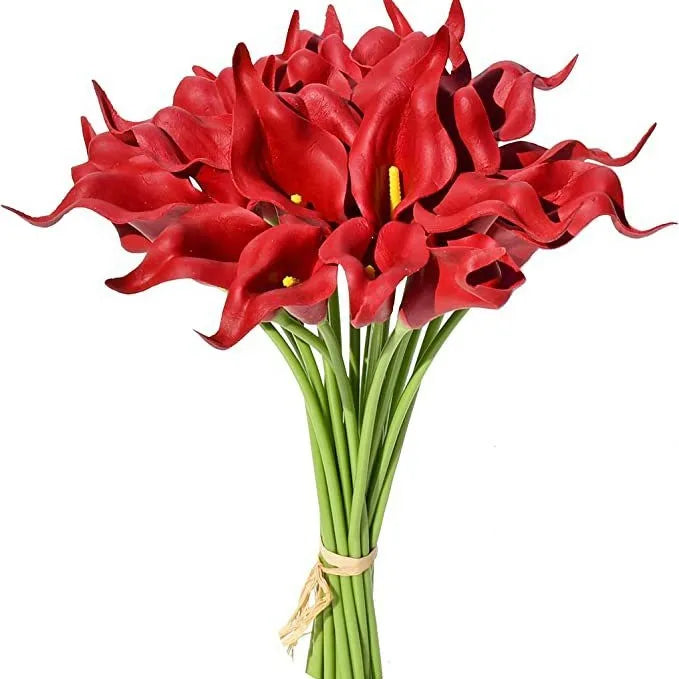 Bulk Real Touch Artificial Calla Lily Flowers (1/5/10/20 PCS) – Premium Latex Look Faux Calla Lily Bouquet