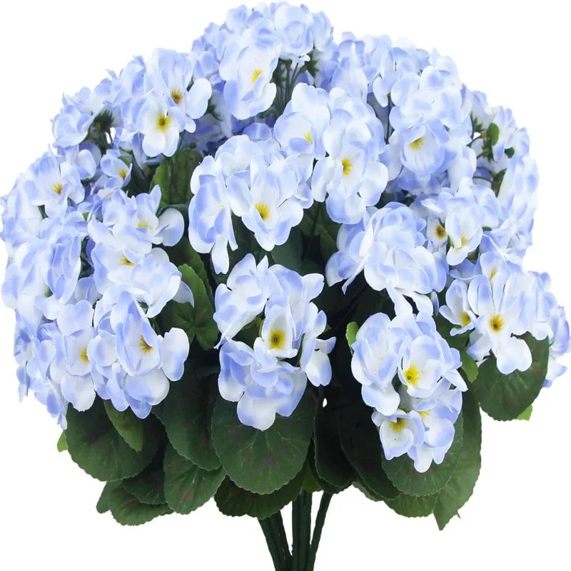 Artificial Begonia Geranium Silk Plants- Outdoor