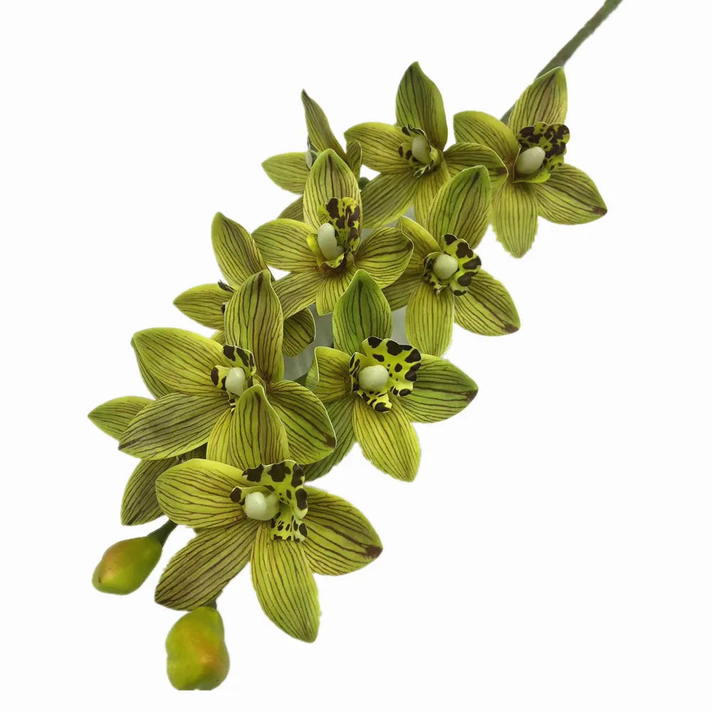 Artificial Cymbidium Orchid Stems Bulk (4PCS) – Real Touch Orchids