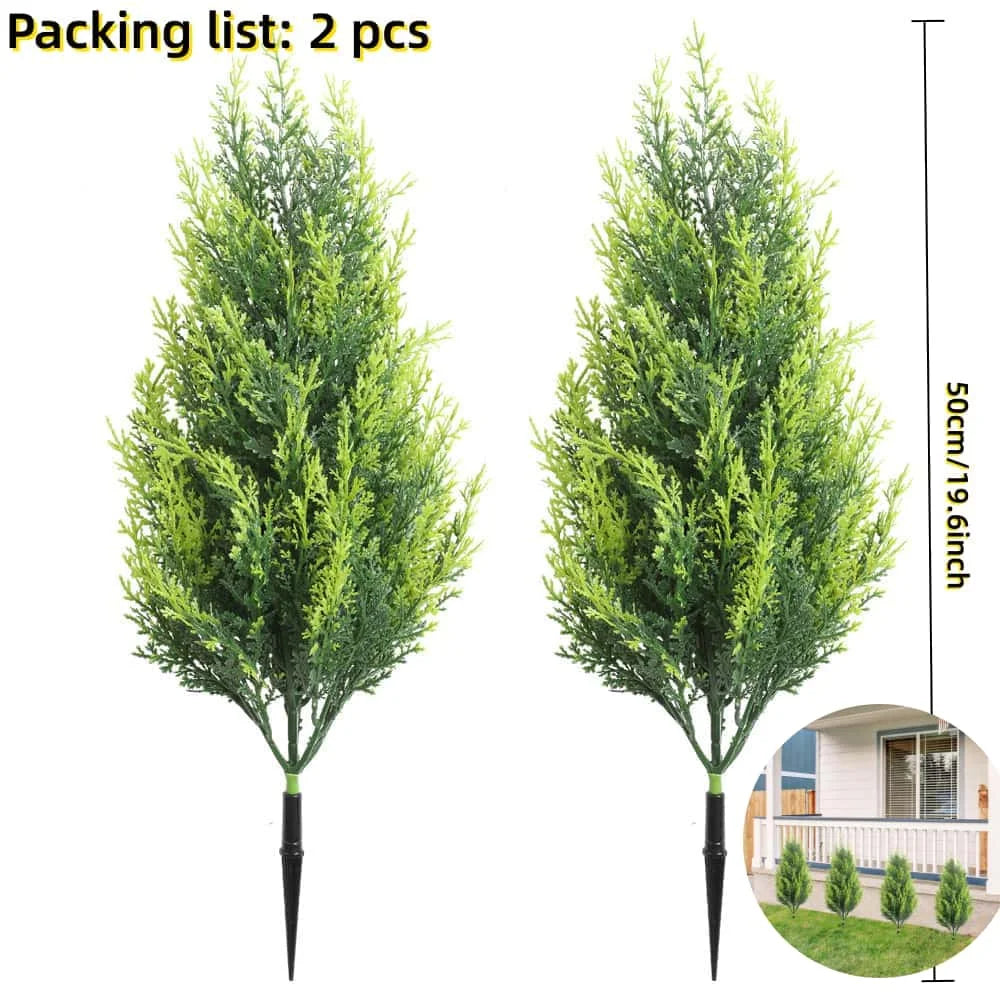 2PCS UV Resistant Artificial Bush – Outdoor Ground Stake Garden