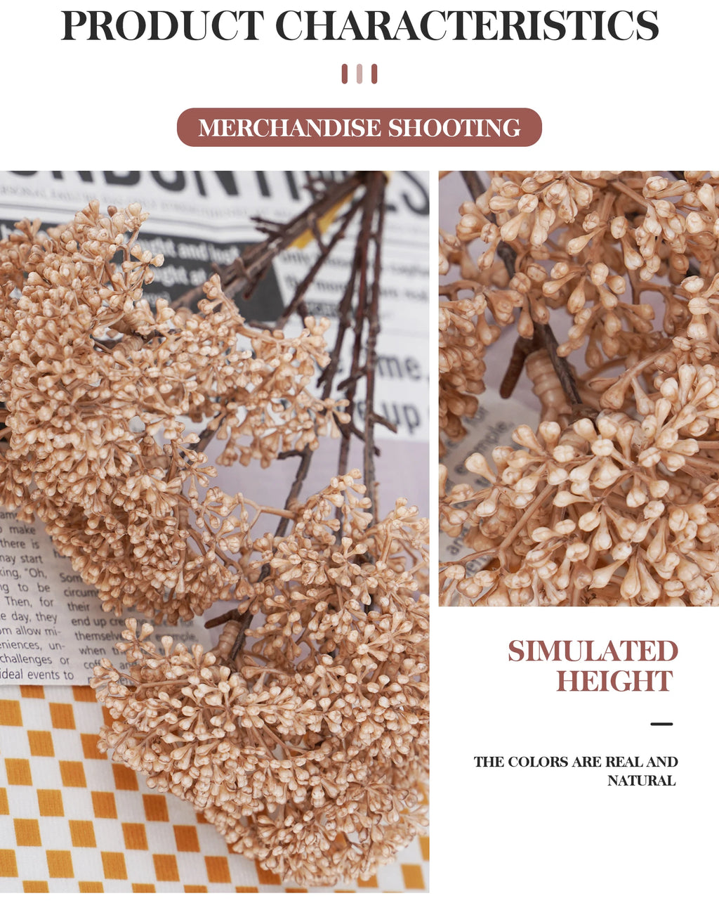 Artificial Millet Flower Bouquet Bulk – Silk Faux Rustic Grain Stems