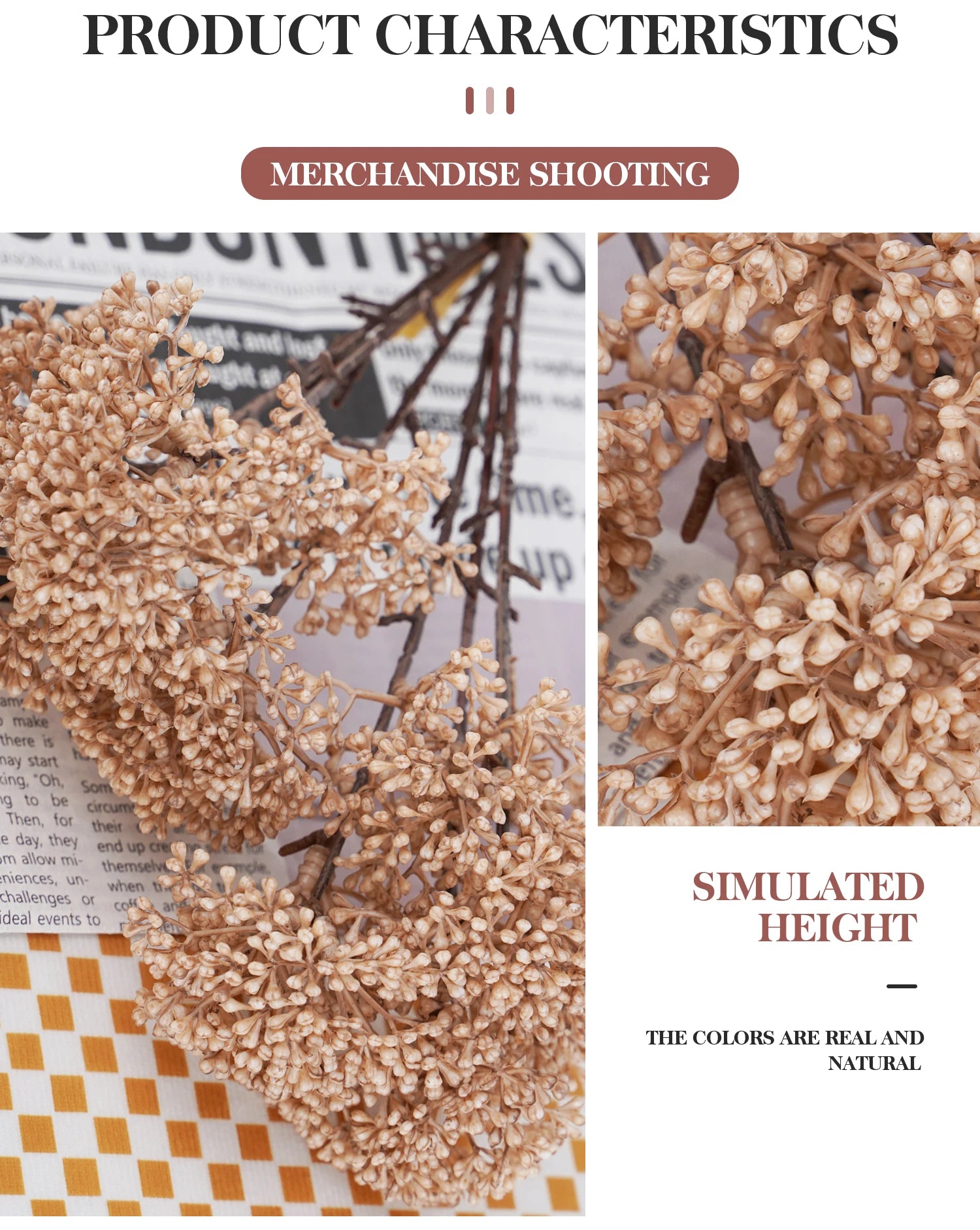 Artificial Millet Flower Bouquet Bulk – Silk Faux Rustic Grain Stems