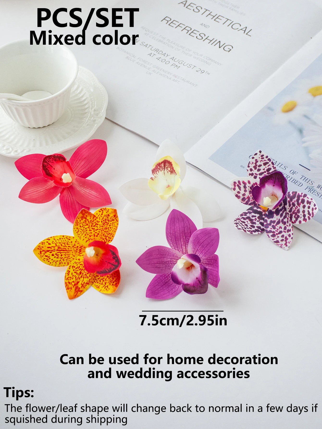 Artificial Orchid Flower Heads (50/100pcs) – Silk