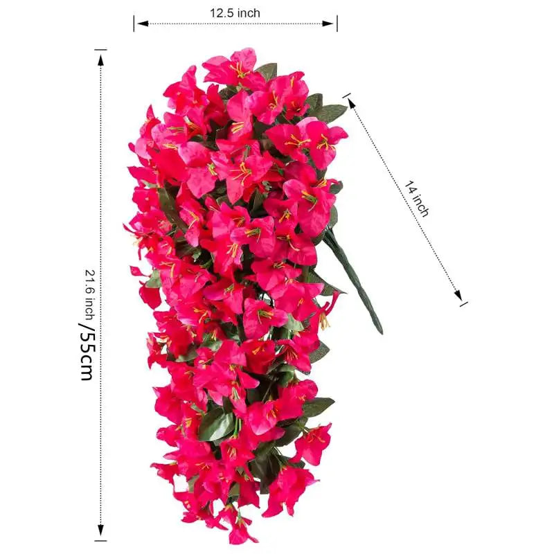 Artificial Outdoor Hanging Flowers – Geranium Morning Glory Bougainvillea Garland