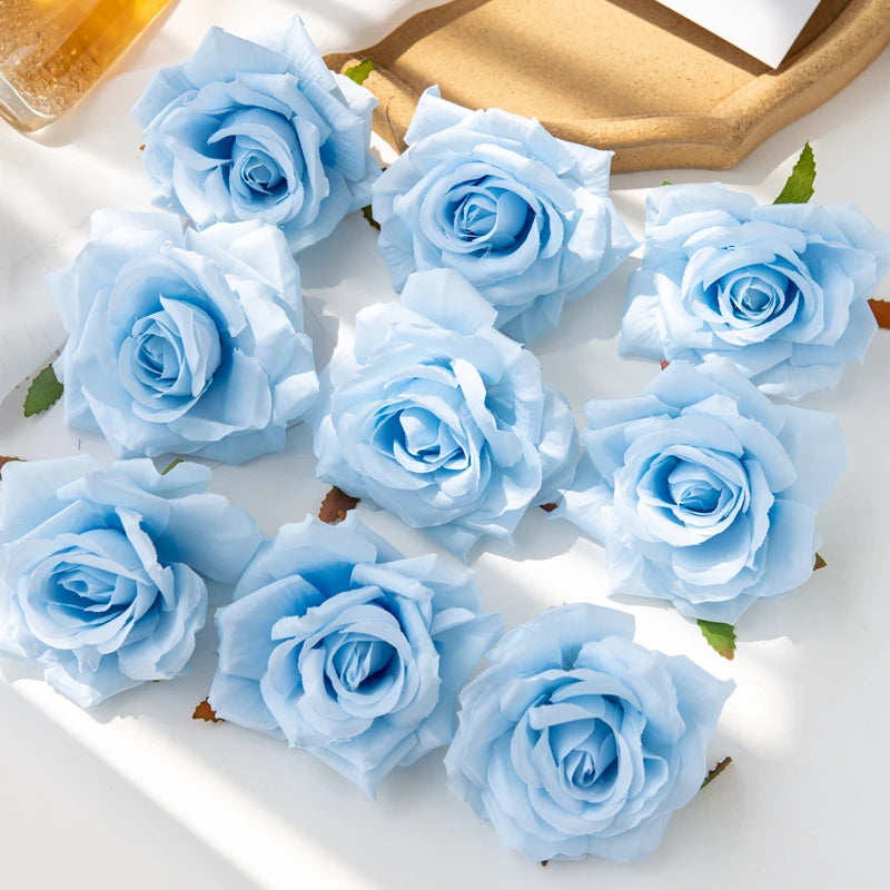 100PCS Artificial Silk Rose Heads Bulk – 10cm Faux Flowers
