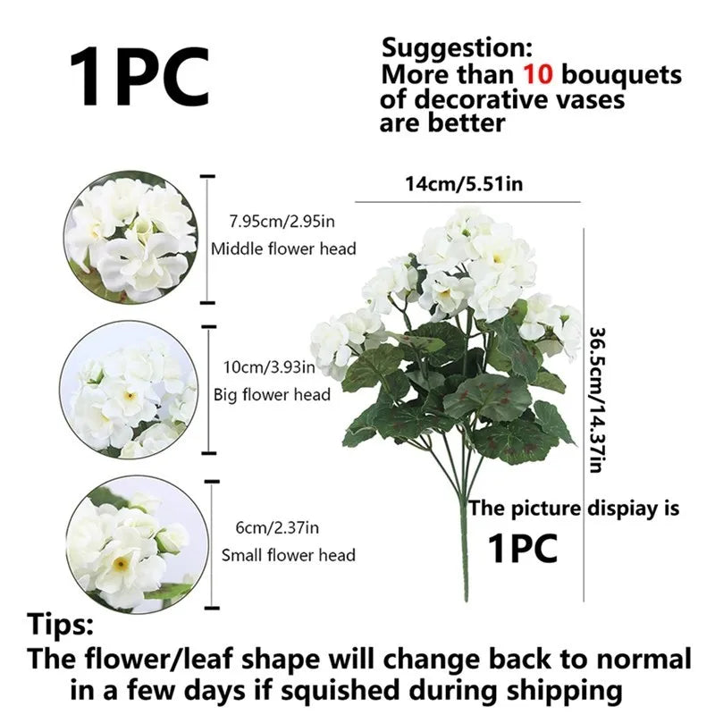 Artificial Begonia Flower Plant Bulk- Outdoor