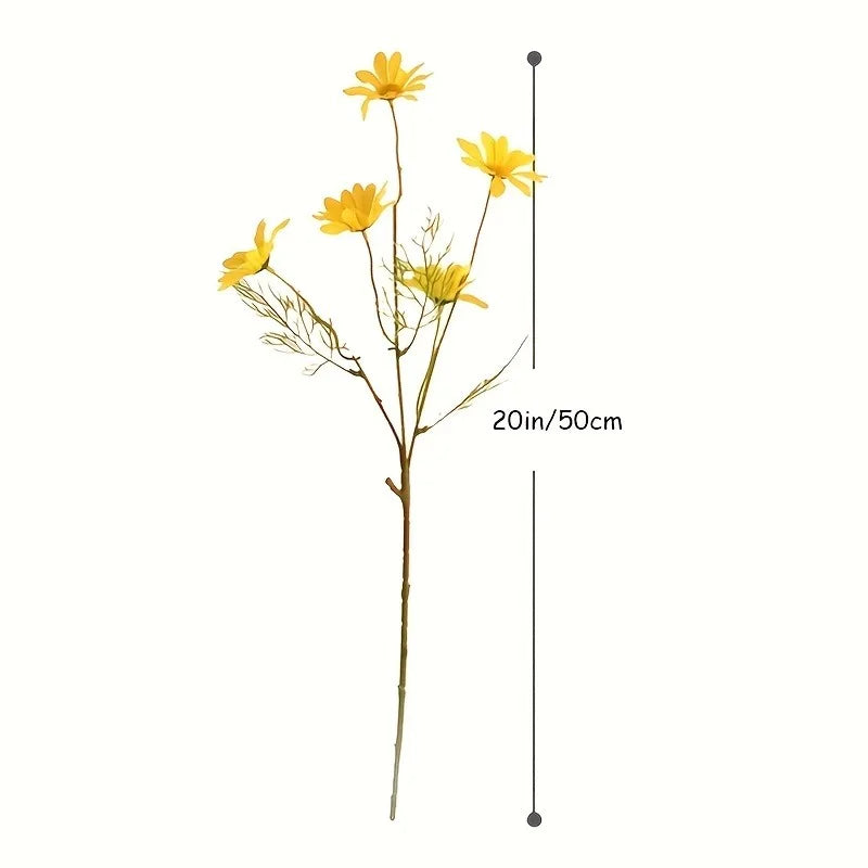 1/2/3PCS Artificial Daisy Flower Bouquet 50cm – Silk Faux Daisy Flowers Bulk