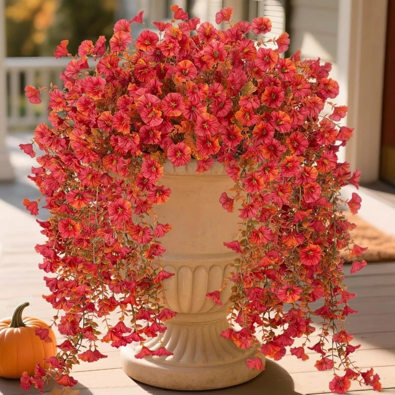 Artificial Morning Glory Flower Vine – Silk Hanging Floral Garland