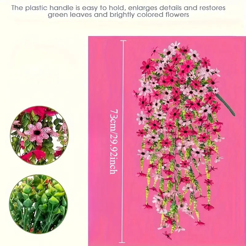 Artificial Hanging Sunflower Decoration – Weather Resistant Faux Sunflower Flower Bunch for Home Garden, Wedding, Patio & Outdoor Decor
